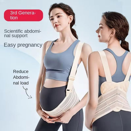 Maternity Belly Support Band for Waist 106-120cm – Adjustable Prenatal Abdominal Brace with Breathable Mesh Fabric and Heart-Shaped Cushion Pad, Lightweight Pregnancy Waist Belt for Daily Comfort (Pink,XXL)