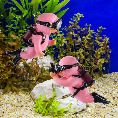 5-Piece Floating Aquarium Diver Decor Set – Cute Underwater Explorer Ornaments with Adjustable Buoyancy for Fish Tank, Aquatic Decoration (Red,Green,Orange,Blue,Purple)
