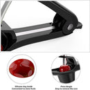 Stainless Steel Cherry Pitter for Jam, Pie & Desserts – Ergonomic Handheld Fruit Corer with Lock Design (Black)