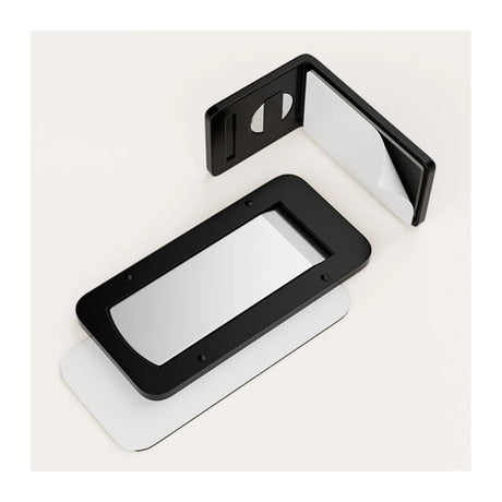 Ultra-Thin Magnetic Door Stopper – Self-Adhesive, Anti-Collision, Windproof, One-Push Locking, Discreet Design for Glass Doors (Black)
