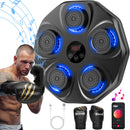 Smart Music Boxing Machine with LED Lights & Bluetooth – Wall-Mounted Interactive Punch Trainer, 9 Modes & 9 Speeds, Includes Gloves for Home Gym Workout (Black)