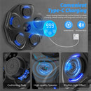 Smart Music Boxing Machine with LED Lights & Bluetooth – Wall-Mounted Interactive Punch Trainer, 9 Modes & 9 Speeds, Includes Gloves for Home Gym Workout (Black)