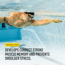 Swimming Forearm Fulcrum Trainer – Figure-8 Design for Early Vertical Forearm (EVF) Technique, Improves Stroke Efficiency & Reduces Shoulder Stress (Yellow,Junior)