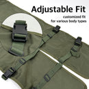 Heavy-Duty Canvas Garden Apron with Pockets & Adjustable Straps – Waterproof Long Apron for Outdoor Work, Farming, BBQ, and Gardening (Green)