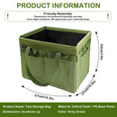 Heavy-Duty Foldable Tool Bag with Side Pockets – Multi-Compartment Oxford Carry Organizer for Tradesmen, DIYers & Outdoor Use (Green)