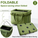Heavy-Duty Foldable Tool Bag with Side Pockets – Multi-Compartment Oxford Carry Organizer for Tradesmen, DIYers & Outdoor Use (Green)