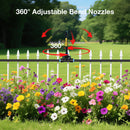 100Ft 1/4" Drip Irrigation System, Garden Irrigation Kit with 16pcs Adjustable Copper Nozzles,Automatic Atomizing Watering Sprinkler System for Outdoor,Raisedbed,Lawn,Greenhouse