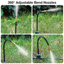 Drip Irrigation System, No 1/4 Pipe, only 12pcs Adjustable Copper Nobbles and Quick Connectors