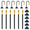 Drip Irrigation System, No 1/4 Pipe, only 6pcs Adjustable Copper Nobbles and 6pcs Quick Connectors