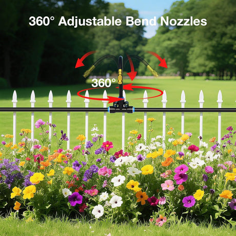 Drip Irrigation System, No 1/4 Pipe, only 6pcs Adjustable Copper Nobbles and 6pcs Quick Connectors