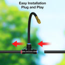 Drip Irrigation System, No 1/4 Pipe, only 6pcs Adjustable Copper Nobbles and 6pcs Quick Connectors