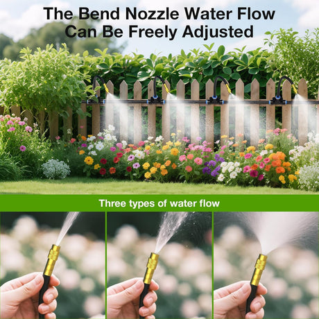Drip Irrigation System, No 1/4 Pipe, only 6pcs Adjustable Copper Nobbles and 6pcs Quick Connectors
