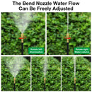 50Ft 1/4" Drip Irrigation System,Garden Irrigation Kit with 12pcs 360° Adjustable Copper Nozzles,Automatic Watering System for Outdoor,Raised Bed,Potted Plant,Greenhouse Accessories for Yard