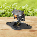 Smart Oscillating Sprinkler with 4 Spray Modes – Automatic Lawn Watering System for Garden, Yard & Patio, Adjustable Coverage, Durable Metal Connector (Black)