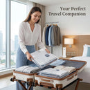 Travel Vacuum Bag Set with Rechargeable Cordless Pump – 3 Sizes for Clothes, Jackets & Accessories, Airtight Dual-Zipper Seal, 4000Pa Suction, Saves Up to 80% Luggage Space, Lightweight & Portable (6 Combo Travel Size)