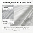 Travel Vacuum Bag Set with Rechargeable Cordless Pump – 3 Sizes for Clothes, Jackets & Accessories, Airtight Dual-Zipper Seal, 4000Pa Suction, Saves Up to 80% Luggage Space, Lightweight & Portable (6 Combo Travel Size)