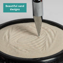 3D Sand Pendulum Desk Toy – Science Art Decor with Kinetic Sand Patterns, Earth Rotation Demo, Stress Relief for Office & Home (Black)