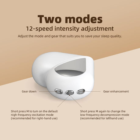 White Handheld Sleep Aid Device: Smart Relaxation Tool with Dual Modes & LED Display – Portable Stress Relief for Adults & Seniors