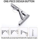 Heavy-Duty Foldable Wall Shelf Brackets – 2-Pack 304 Stainless Steel Triangular Supports with One-Click Release, 550 lb Capacity Each, for Kitchen, Garage, RV & Home; Includes Mounting Hardware (14Inch,Silver)
