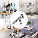 Heavy-Duty Foldable Wall Shelf Brackets – 2-Pack 304 Stainless Steel Triangular Supports with One-Click Release, 550 lb Capacity Each, for Kitchen, Garage, RV & Home; Includes Mounting Hardware (20Inch,Silver)