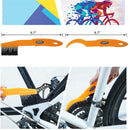 9-Piece Bike Cleaning Kit – Chain Cleaner, Tire Brush, Frame Scrubber, Gear Brush, Microfiber Glove for Mountain, Road, BMX Bikes (Yellow-Orange)