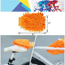 9-Piece Bike Cleaning Kit – Chain Cleaner, Tire Brush, Frame Scrubber, Gear Brush, Microfiber Glove for Mountain, Road, BMX Bikes (Yellow-Orange)