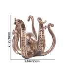 Multi-Functional Octopus Sculpture – Decorative Resin Cup Holder & Jewelry Organizer, Unique Home Accent for Living Room, Office, or Desk (Bronze)