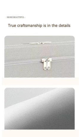 Clothes Storage Bins, 6 Pack Bedding Organizers with Handles, Stackable Metal Frame Closet Organizer, Visable Windows, Clothing Organization for Sweatshirt, Blanket, Long Dresses, (22L ash grey)