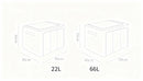 Clothes Storage Bins, 6 Pack Bedding Organizers with Handles, Stackable Metal Frame Closet Organizer, Visable Windows, Clothing Organization for Sweatshirt, Blanket, Long Dresses, (22L ash grey)