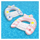 Daisy Inflatable Pool Floats 2-Pack for Adults: U-Shaped Lounge Chairs with Cup Holders, Portable for Pool, Beach, Summer Fun