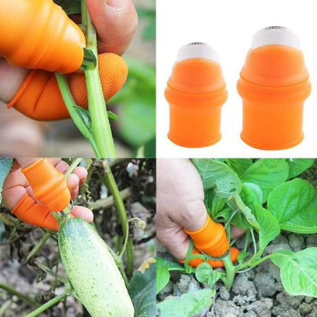 2-Piece Fruit Picking Tool Set for Home Gardens & Small-Scale Farms-Blue+Orange