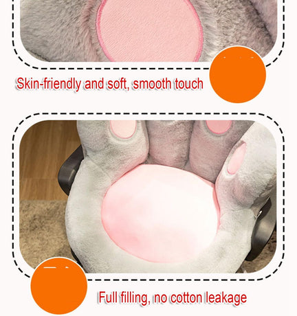 Cat Paw Cushion Chair Cushion Plush Cushion Home Decor Gift For Her Versatile - Gray - Size 55*50*40cm