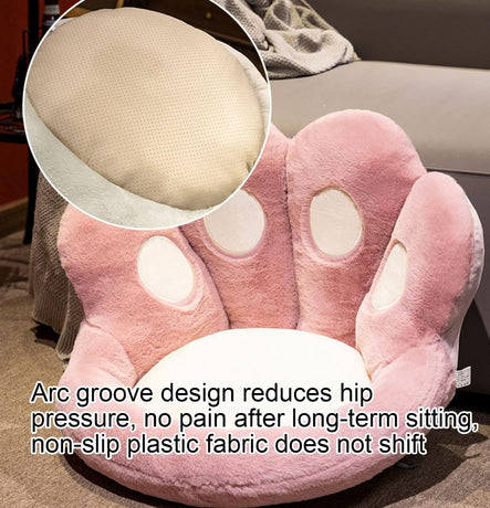 Cat Paw Cushion Chair Cushion Plush Cushion Home Decor Gift For Her Versatile - Gray - Size 55*50*40cm
