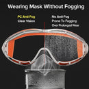 Christmas gifts Anti-Fog Safety Goggles, Outdoor Wind & Dust Protection, Clear Vision Lab & Work Goggles for Aussies(black)