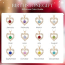 Forever Love Heart Birthstone Necklace: 925 Sterling Silver Personalized Jewelry for Mom, Wife, Friend with 12 Month Stone Options（red diamond,January）