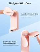 Handheld Mini Fan (Pink), 3-in-1 USB Rechargeable Portable Fan with Power Bank & Flashlight, Pocket Design for Travel & Summer