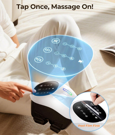 Cordless 360° Knee Massager with 1-Second Heat & Red Light Therapy: 3 Intensity Levels for Australian Athletes, Seniors & Active Adults