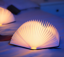 Christmas giftsRechargeable LED Book Night Light: Creative Folding Wooden Lamp with Magnetic Design for Bedrooms & Gifting(Maple Leaf White,S)