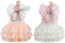 Pet products 2-Pack Small Dog Dress Female Tiny Puppy Clothes Girl Tutu for Dogs Dresses Harness Birthday Apparel（Chest circumference37cm, back length25cm, neck circumference26cm）