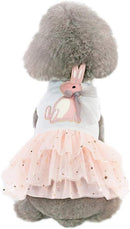 Pet products 2-Pack Small Dog Dress Female Tiny Puppy Clothes Girl Tutu for Dogs Dresses Harness Birthday Apparel（Chest circumference27cm, back length16cm, neck circumference20cm）