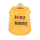 Pet products 4-Piece Pet Vest Set for Summer - Includes 4 Versatile Vests with I ❤️ my Mommy Message, Lightweight Breathable Fabric Perfect for Dogs and Cats in Warm Weather（M）