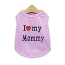 Pet products 4-Piece Pet Vest Set for Summer - Includes 4 Versatile Vests with I ❤️ my Mommy Message, Lightweight Breathable Fabric Perfect for Dogs and Cats in Warm Weather（XL）