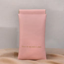 Christmas gift Premium Leather Eyeglass Case with Spring Closure - Multiple Color Options - Refined Craftsmanship（Rosy Pink）