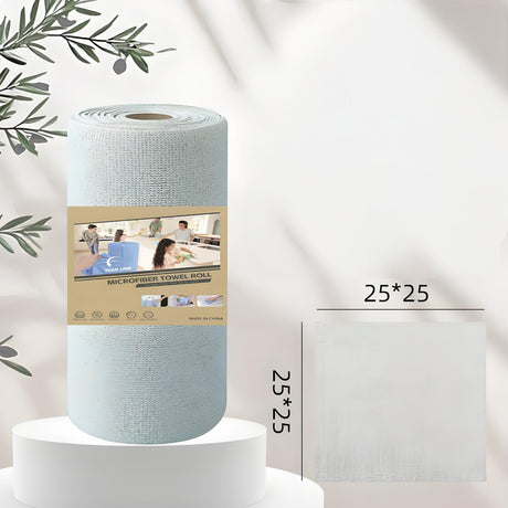 Christmas gift 50-Piece 25x25cm Polycotton Cleaning Cloth Roll, Reusable Dual-Use Dish & Surface Wipes for Home & Kitchen（orange）