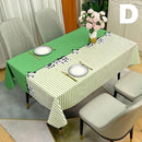 Waterproof Oilproof Washable Heat-Resistant PVC Tablecloth - 5 Patterns & Sizes for Home, Restaurant & Picnic Dining（E,180*138）