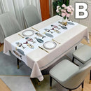 Waterproof Oilproof Washable Heat-Resistant PVC Tablecloth - 5 Patterns & Sizes for Home, Restaurant & Picnic Dining（D,200*138）