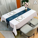 Waterproof Oilproof Washable Heat-Resistant PVC Tablecloth - 5 Patterns & Sizes for Home, Restaurant & Picnic Dining（E,220*138）