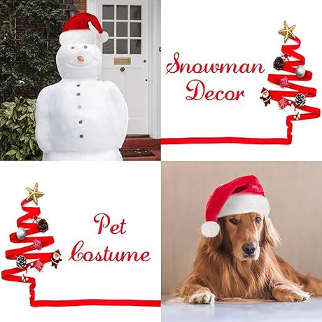 3 Pack Christmas Santa Hats for Adults - Extra Thicken Velvet Santa Claus Hats for Women Men Fluffy Plush Xmas Hats Christmas Party Supplies New Year's Eve Party Hats for Adults Teenagers