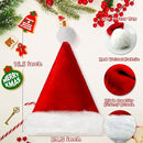 3 Pack Christmas Santa Hats for Adults - Extra Thicken Velvet Santa Claus Hats for Women Men Fluffy Plush Xmas Hats Christmas Party Supplies New Year's Eve Party Hats for Adults Teenagers
