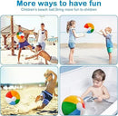 12'' Beach Ball for Kids: 14 Pack Beach Balls Bulk Inflatable Pool - Beach Balls Bulk Hawaiian Tropical Theme Christmas Party Decorations Favors Supplies
